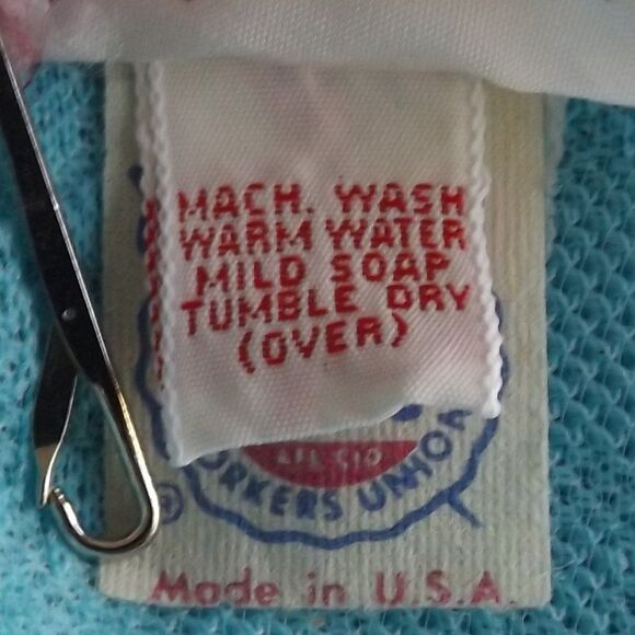 KAY WINSOR Day Dress, L, Aqua Blue, Short sleeves, Dagger collar, VINTAGE - Picture 12 of 13